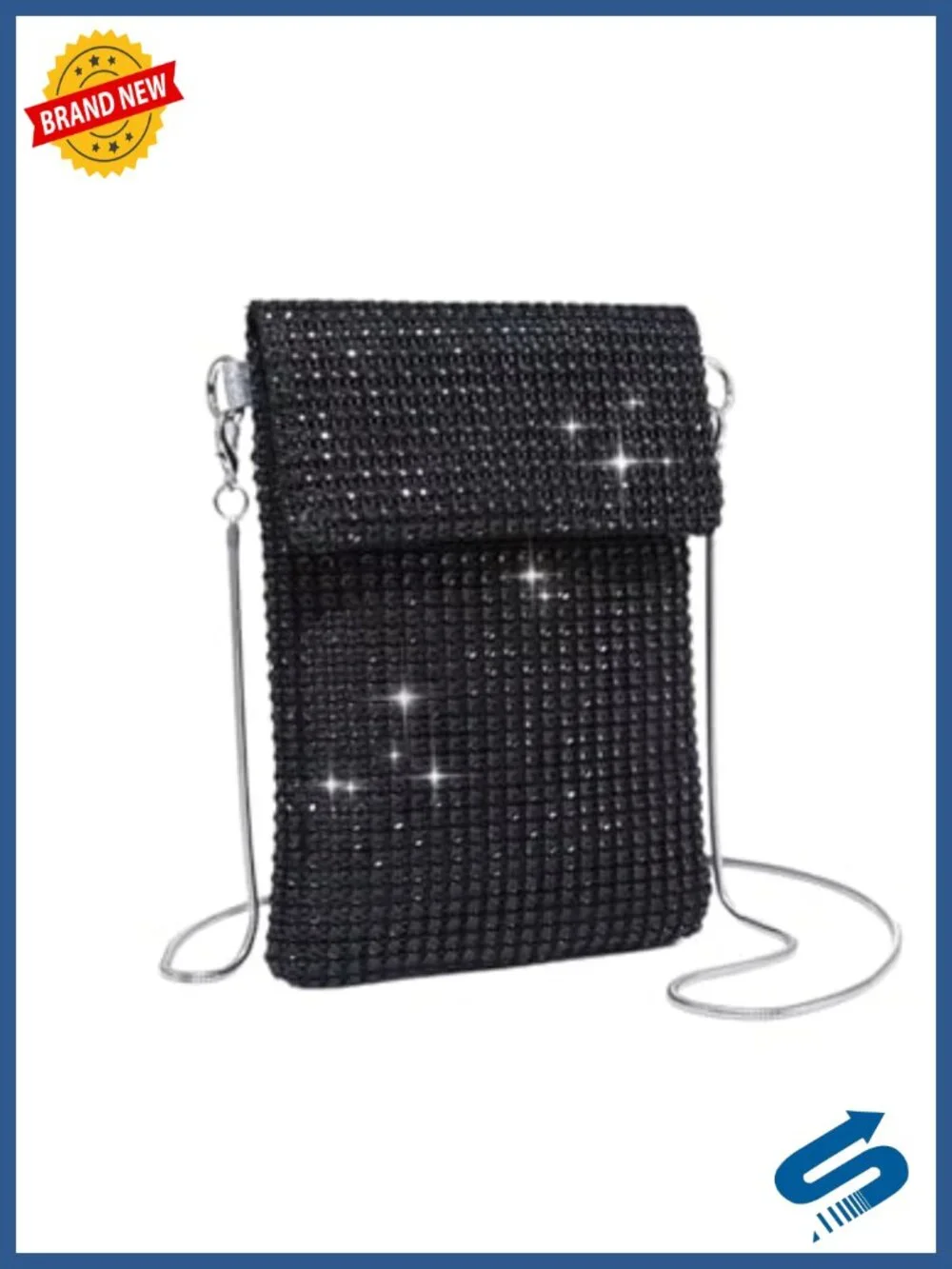 Glitter Rhinestone Sequin Evening Bag Crossbody Purse Wedding Handbag